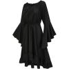 imageCharmian Womens Vintage Renaissance Off Shoulder Bell Sleeve High Low DressBlack