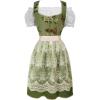 imageCharmian Womens Oktoberfest Costume Vintage Floral Folk Bavarian Dirndl DressGreen