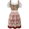 imageCharmian Womens Oktoberfest Costume Vintage Floral Folk Bavarian Dirndl DressRed