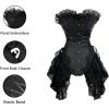 imageCharmian Womens Sexy Corset Bustier Dress Gothic Victorian Cosplay Party OutfitBlack