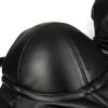 imageCharmian Womens Spaghetti Straps PU Leather Bustier Crop TopZipper Black