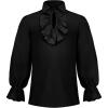 imageCharmian Mens Vintage Ruffled Long Sleeve Pirate Shirt Vampire Costume Top