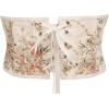 imageCharmian Womens Vintage Lace Up Floral Embroidered Corset Belt Waist Cincher