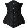 imageCharmian Womens 26 Steel Boned Cotton Long Torso Hourglass Body Shaper Corset26heavysteelblack