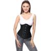 imageCharmian Womens 26 Steel Boned Cotton Long Torso Hourglass Body Shaper Corset26heavysteelblack