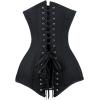 imageCharmian Womens 26 Steel Boned Cotton Long Torso Hourglass Body Shaper CorsetBlack