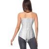 imageCharmian Womens 26 Steel Boned Cotton Long Torso Hourglass Body Shaper CorsetSatin White