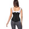imageCharmian Womens 26 Steel Boned Cotton Long Torso Hourglass Body Shaper CorsetUnderbust Black