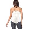 imageCharmian Womens 26 Steel Boned Cotton Long Torso Hourglass Body Shaper CorsetWhite