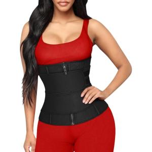 image:imageCharmian Waist Trainer for Women Latex Underbust Corset Sport Girdle Waist Cincher Hourglass Body Shaper