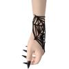 image:imageCharmian Womens Gothic Punk Spider Web Lace Hand Bracelet with Finger ChainBlack