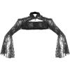 image:imageCharmian Womens Victorian Gothic Lace Shoulder Shrug with Long Bell SleevesBlack