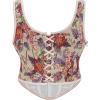 image:imageCharmian Womens Renaissance Floral LaceUp Bustier Corset Vest with ZipperBeige