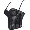 image:imageCharmian Womens Y2K Spaghetti Strap Lace Mesh Bustier Corset Going Out TopsBlack