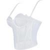 image:imageCharmian Womens Y2K Spaghetti Strap Lace Mesh Bustier Corset Going Out TopsWhite