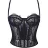 image:imageCharmian Womens Y2K Spaghetti Strap Lace Mesh Bustier Corset Going Out TopsBlack