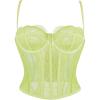 image:imageCharmian Womens Y2K Spaghetti Strap Lace Mesh Bustier Corset Going Out TopsChartreuse