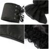 image:imageCharmian Womens Gothic Victorian Ruffled Trim Sheer Long Sleeve Bolero Shrug
