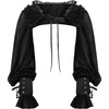 image:imageCharmian Womens Gothic Victorian Ruffled Trim Sheer Long Sleeve Bolero Shrug