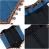 image:imageCharmian Womens Denim Tassel Strapless Bohemian Overbust Corset Tube Top
