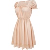 image:imageCharmian Womens Elegant Square Neck Puff Sleeve Aline Midi Dress with Lace Hem