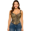 image:imageCharmian Womens Y2K Camo LaceUp Bustier Corset Top with Adjustable Straps