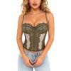 image:imageCharmian Womens Y2K Spaghetti Strap Lace Mesh Bustier Corset Going Out Tops