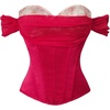 image:imageCharmian Womens Elegant Off Shoulder Sweetheart Overbust Corset Bustier Top