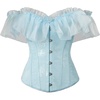 image:imageCharmian Womens Victorian Vintage Off Shoulder Ruffle Floral Lace Up Corset Top