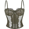 image:imageCharmian Womens Y2K Spaghetti Strap Lace Mesh Bustier Corset Going Out Tops