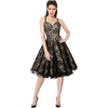image:imageCharmian Womens Gothic Spaghetti Straps Sleeveless Pleated Lace Up Corset Dress