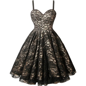 image:imageCharmian Womens Gothic Spaghetti Straps Sleeveless Pleated Lace Up Corset Dress