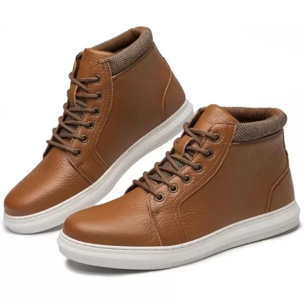 Arkbird Casual Sneaker Shoes Laceup Leather Chukka Boots for MenBrowntexture363