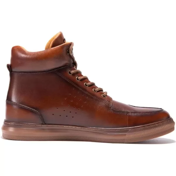 Arkbird Casual Sneaker Shoes Laceup Leather Chukka Boots for MenDark Brown1188