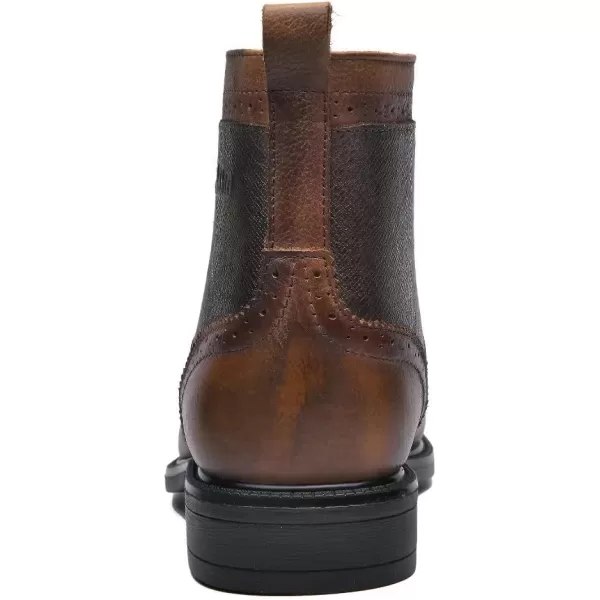 Arkbird Chelsea Ankle Boots for Men Genuine Leather Oxford Casual and Formal Dress Boot511 Brown