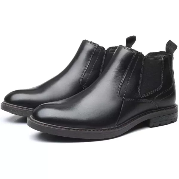 Arkbird Chelsea Ankle Boots for Men Genuine Leather Oxford Casual and Formal Dress BootBlack