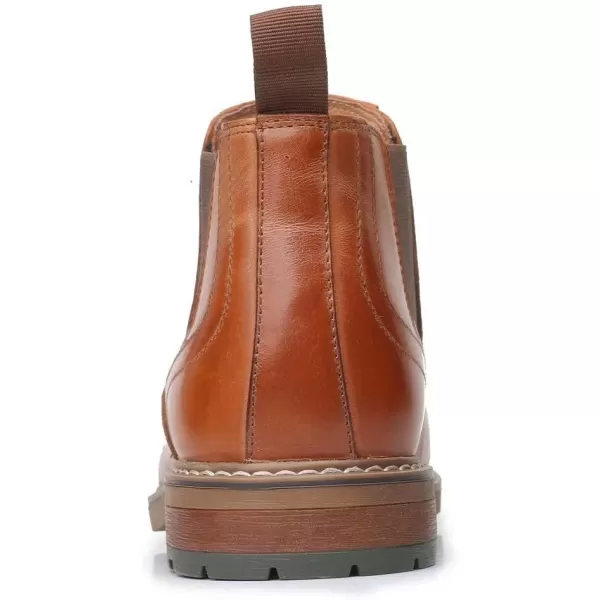 Arkbird Chelsea Ankle Boots for Men Genuine Leather Oxford Casual and Formal Dress BootBrown