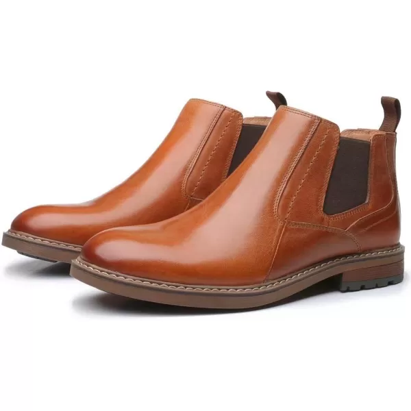 Arkbird Chelsea Ankle Boots for Men Genuine Leather Oxford Casual and Formal Dress BootBrown