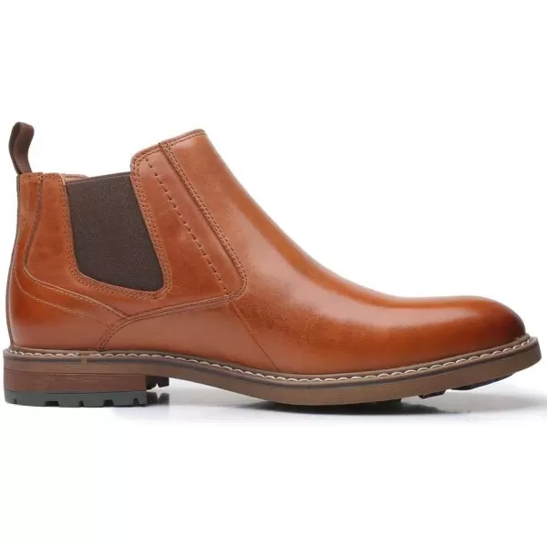 Arkbird Chelsea Ankle Boots for Men Genuine Leather Oxford Casual and Formal Dress BootBrown