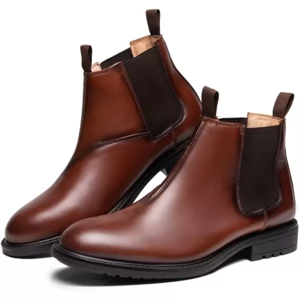 Arkbird Chelsea Ankle Boots for Men Genuine Leather Oxford Casual and Formal Dress BootBrown113