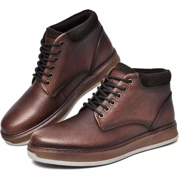 Arkbird Chelsea Ankle Boots for Men Genuine Leather Oxford Casual and Formal Dress BootBrown395