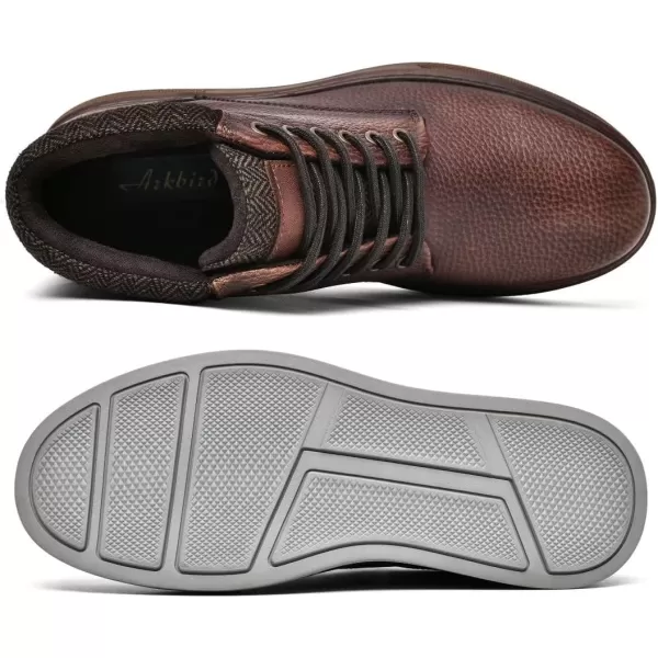 Arkbird Chelsea Ankle Boots for Men Genuine Leather Oxford Casual and Formal Dress BootBrown395