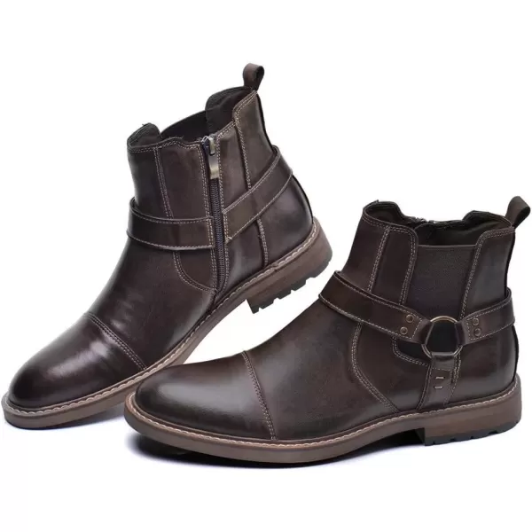 Arkbird Chelsea Ankle Boots for Men Genuine Leather Oxford Casual and Formal Dress BootCoffeezip
