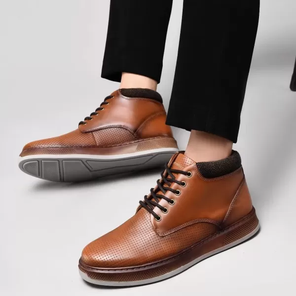 Arkbird Chelsea Ankle Boots for Men Genuine Leather Oxford Casual and Formal Dress BootDark Brown395