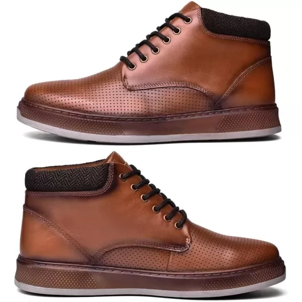 Arkbird Chelsea Ankle Boots for Men Genuine Leather Oxford Casual and Formal Dress BootDark Brown395