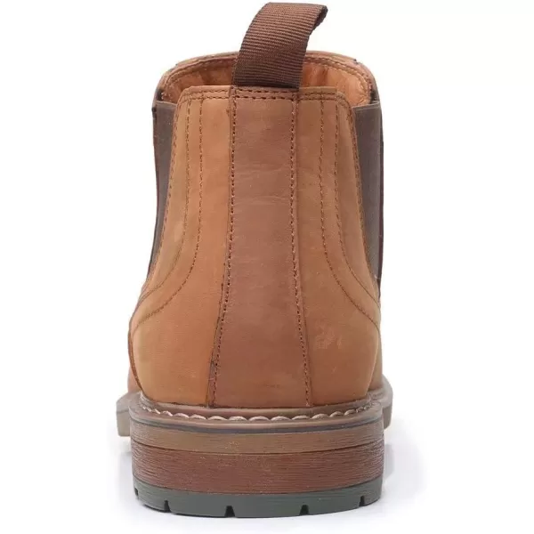 Arkbird Chelsea Ankle Boots for Men Genuine Leather Oxford Casual and Formal Dress BootKhaki