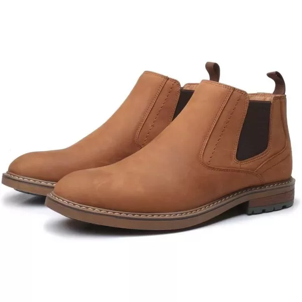 Arkbird Chelsea Ankle Boots for Men Genuine Leather Oxford Casual and Formal Dress BootKhaki