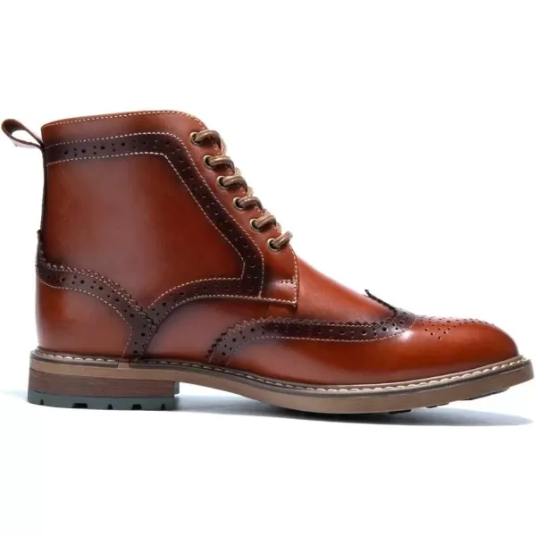 Arkbird Mens Chelsea Boots Stylish and Comfort Leather Chukka Ankle Boots with ZipperBrown 555