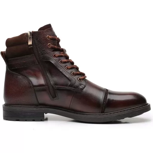 Arkbird Mens Chelsea Boots Stylish and Comfort Leather Chukka Ankle Boots with ZipperBrownish803