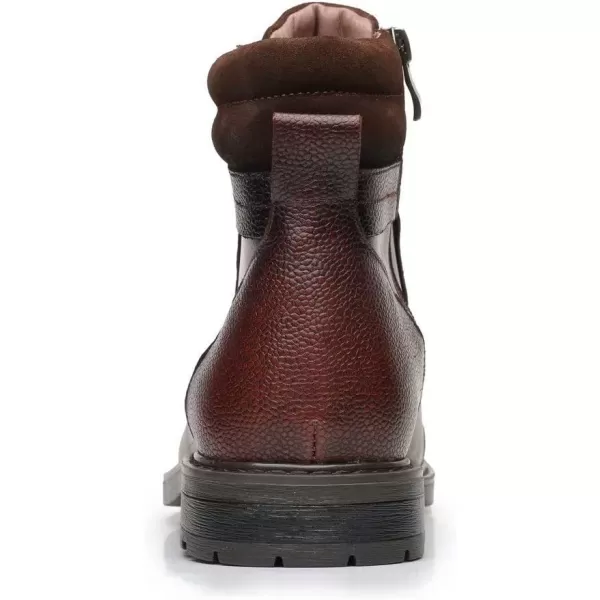 Arkbird Mens Chelsea Boots Stylish and Comfort Leather Chukka Ankle Boots with ZipperBrownish803
